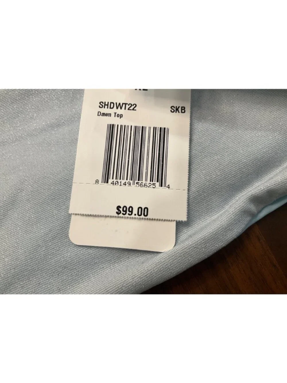 L*Space Reversible Dawn Bandeau Top in Sky Blue XLarge New Womens Swimsuit